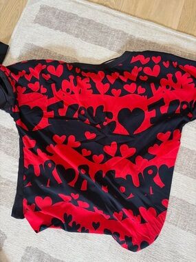 Marc Cain Black Top with Red Trim